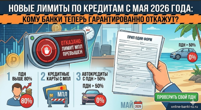Новые лимиты по кредитам с мая 2026 года: кому банки теперь гарантированно откажут?